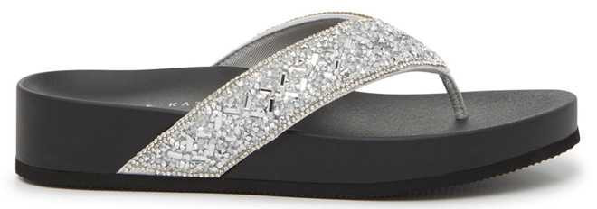 Kelly Katie Litny Wedge Flip Flops