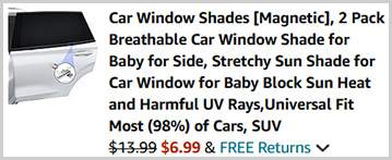 Kimowow Car Window Shades 2 Pack Screenshot