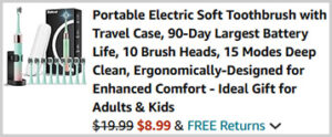 Kuicur Electric Soft Toothbrush with Travel Case Screenshot