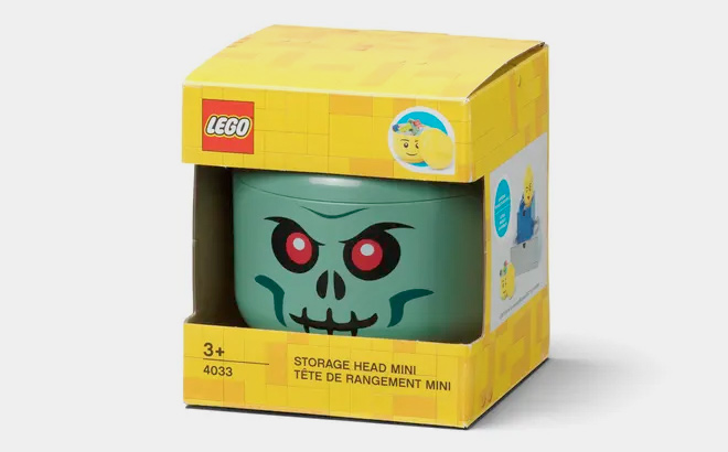 LEGO Mini Skeleton Storage Head Green