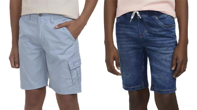 Levis Boys XX Cargo Shorts and Knit Jean Shorts