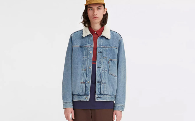 Levis Mens Lined Type I Trucker Jacket