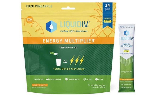 Liquid I V Energy Multiplier Pineapple 24 Pack