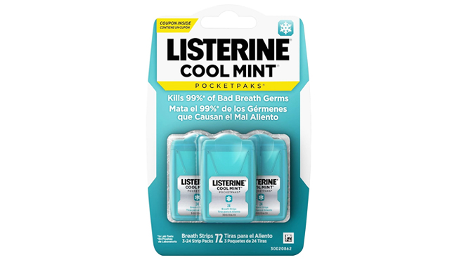 Listerine Cool Mint Pocketpaks Breath Strips 3 Count