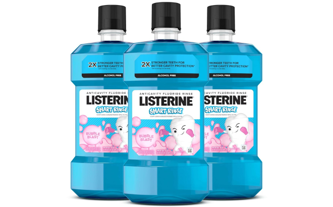 Listerine Kids Anticavity Fluoride Mouthwash 3 Pack