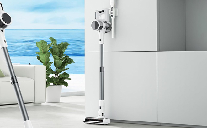 Ljuren Cordless Vacuum Cleaner against the Wall