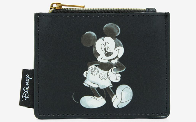 Loungefly Disney Mickey Mouse Black White Icon Cardholder