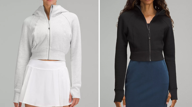 Lululemon Scuba Full Zip Cropped Hoodie in Two Colors