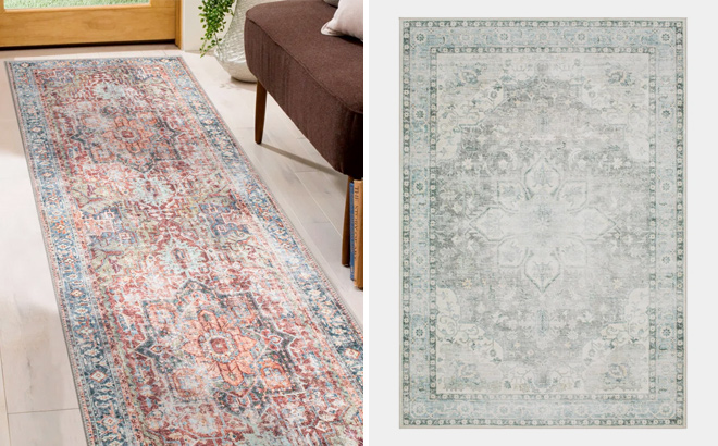 Lympsham Machine Washable Oriental Rug