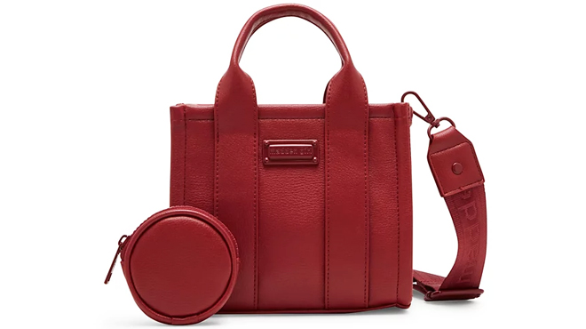 Madden Girl Teddy Mini Tote with Pouch in Maroon Color