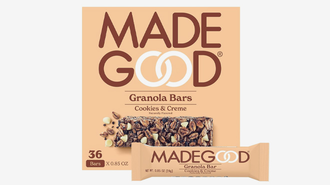 MadeGood Cookies Creme Granola Bars