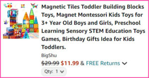 Magnetic Tiles Toddler Building Blocks Toys at Checkout