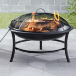 Mainstays 26 Inch Round Iron Outdoor Wood Burning Fire Pit