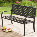 Mainstays High Back Steel Outdoor Bench