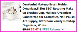 Makeup Brush Holder Checkout Screen