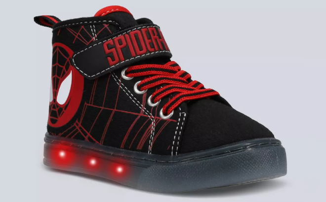 Marvel Spider Man Toddler Lighted Hi Top Shoes