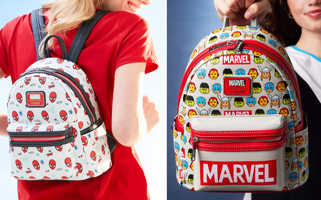 Marvel The Avengers Loungefly Mini Backpack and Spider Man Loungefly Mini Backpack