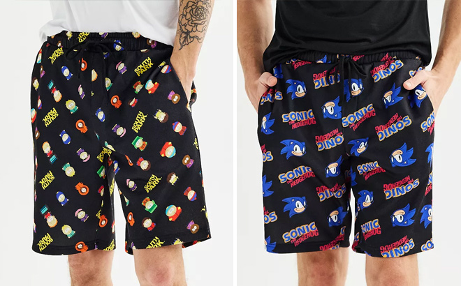 Mens Sonic the Hedgehog Sleep Shorts