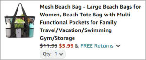 Mesh Beach Bag at Checkout