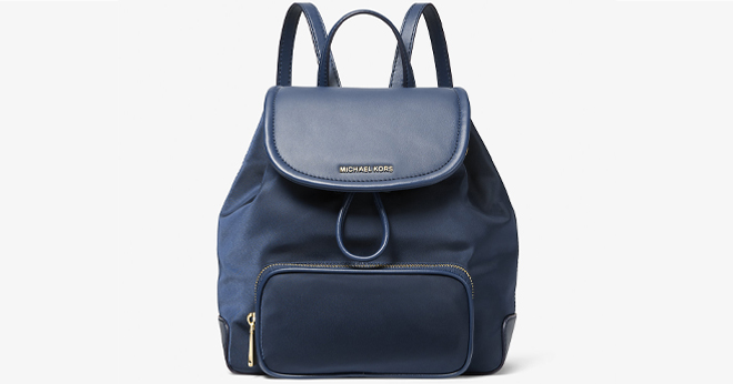 Michael Kors Cara Small Nylon Backpack in Navy Color