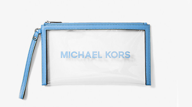 Michael Kors Jet Set Travel Large Clear Vinyl Wristlet