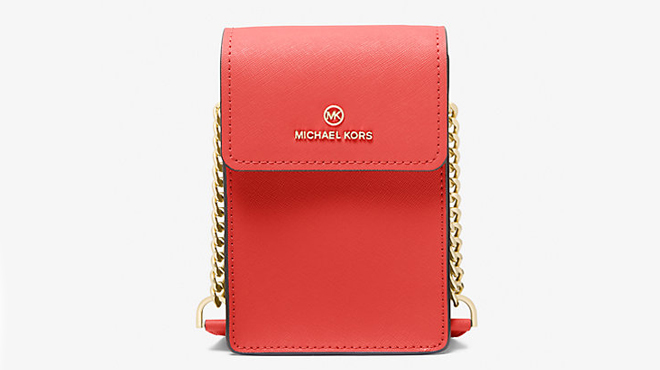 Michael Kors Small Leather Smartphone Crossbody Bag