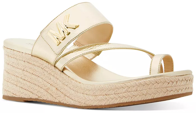 Michael Kors Womens Jilly Espadrille Platform Wedge Sandals