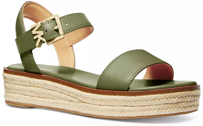 Michael Kors Womens Richie Espadrille Platform Wedge Sandals