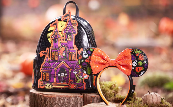 Mickey Mouse and Friends Halloween Loungefly Mini Backpack and Ear Headband