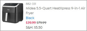 Midea Air Fryer at Checkout