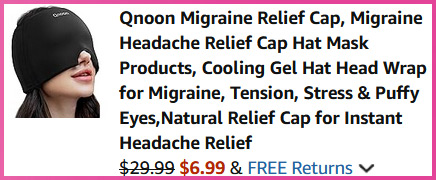 Migraine Relief Cap Cart Screen