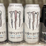 Monster Energy Drinks on Shelf