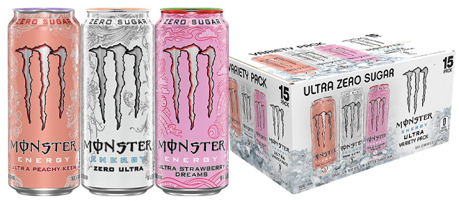 Monster Ulta Zero Sugar Energy Drink 15 Pack