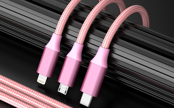 Multi Charging Cable 2 Pack Pink