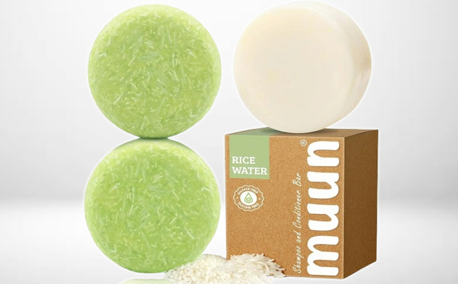 Muun Rice Water Shampoo Bars Conditioner Set