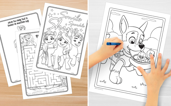 My Little Pony and PAW Patrol Jumbo Coloring Books