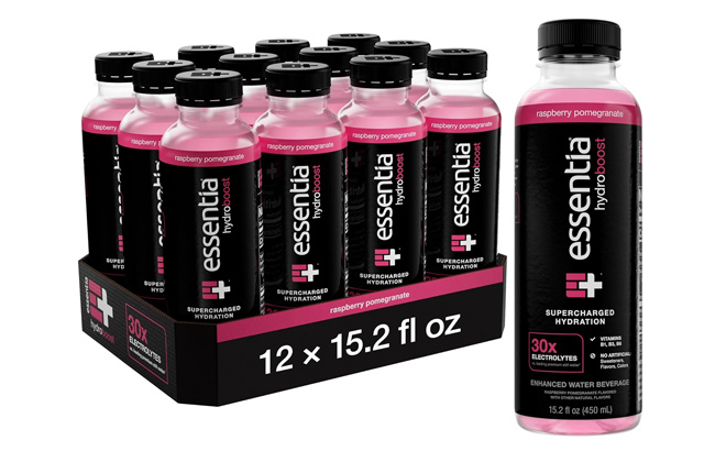 NEW Essentia Hydroboost Enhanced Bottled Water 15 2 fl oz 450 mL 12 Pack