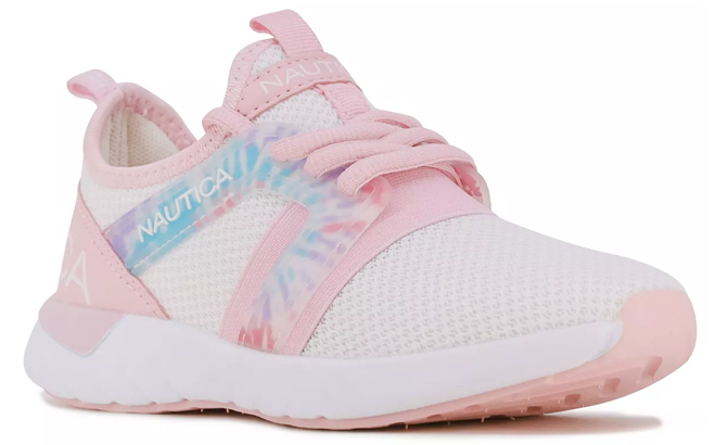 Nautica Little and Big Girls Sneakers in Pink White