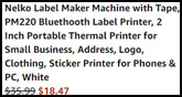 Nelko Label Maker Machine Order Summary