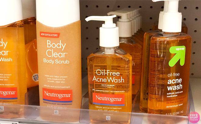 Neutrogena Body Clear Body Scrub on a Shelf