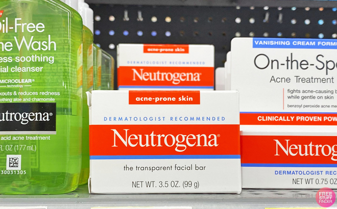 Neutrogena Facial Bar on a Shelf