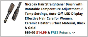 Nicebay Hair Straightener Brush Screenshot