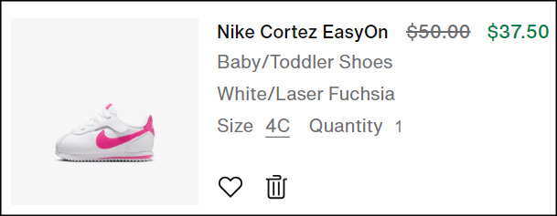 Nike Cortez EasyOn Toddler Shoes Checkout