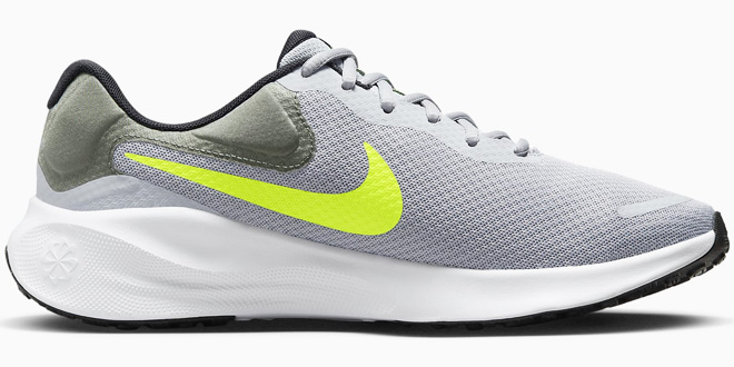 Nike Mens Revolution 7 Running Shoes Wolf Grey Smoke Grey