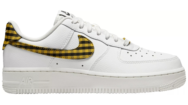 Nike Womens Air Force 1 07 Shoes in Bronze Gingham Colorway