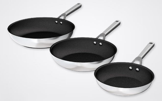 Ninja Foodi NeverStick 3 Piece Frying Pans Set