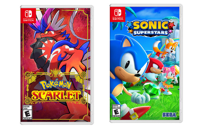 Nintendo Switch Pokemon Scarlet and Nintendo Switch Sonic Superstars