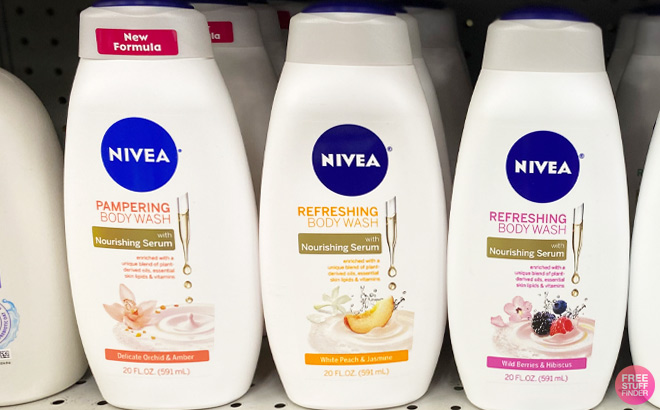 Nivea Body Wash on Store Shelf