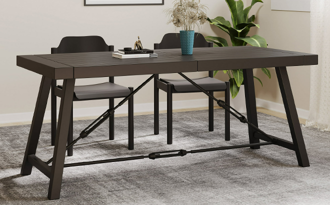 Noble House Aubrie Acacia Wood Indoor Dining Table