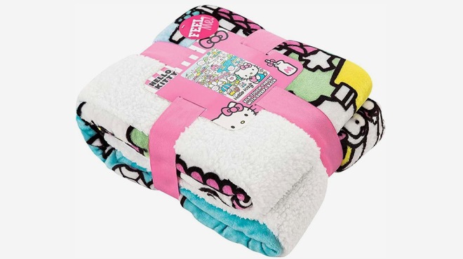 Northwest Hello Kitty Silk Touch Sherpa Throw Blanket 2